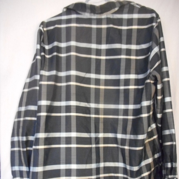 Sag Harbor Sz 18 Blue Silver Plaid mock 2 fer top - Picture 8 of 8